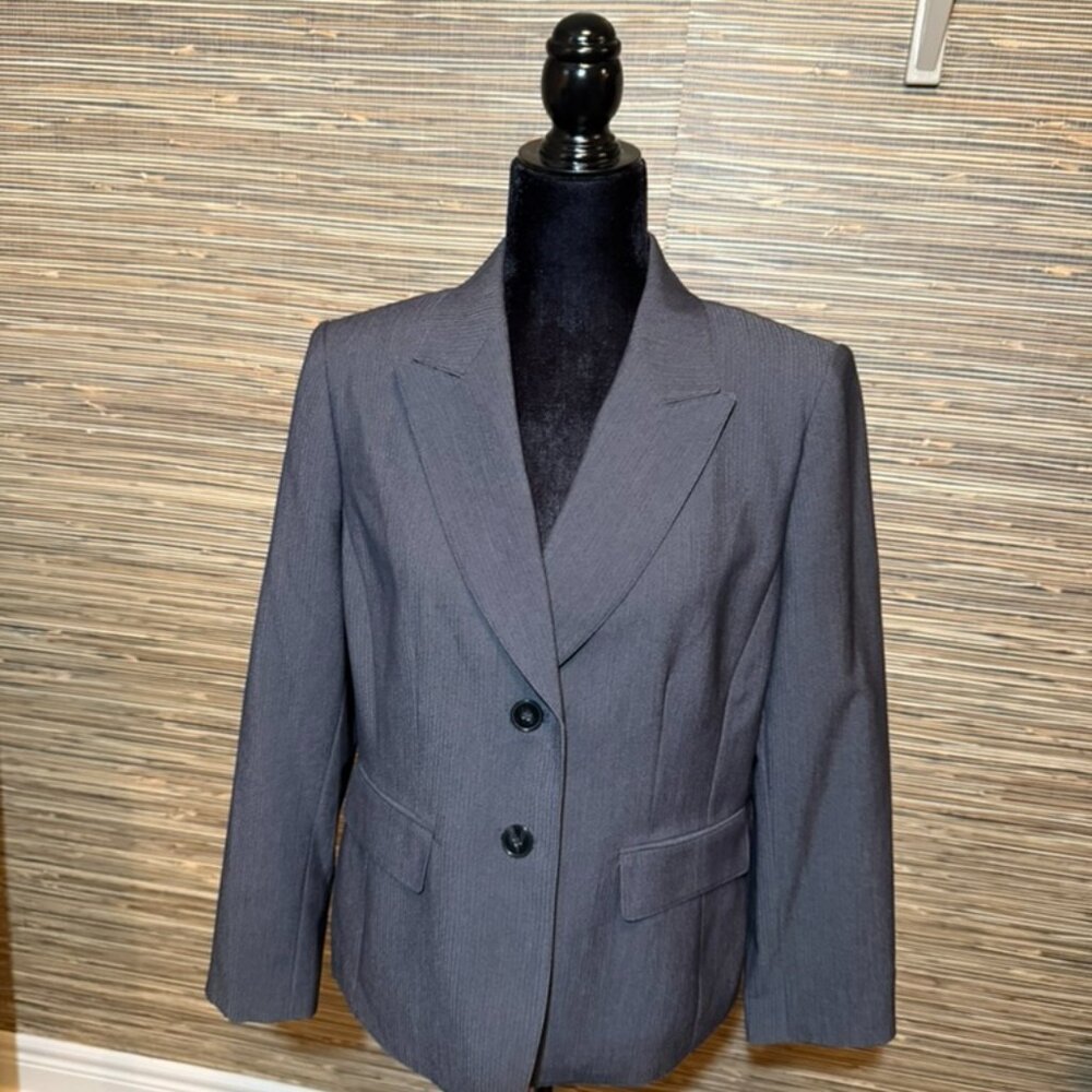 Grey Black Blazer Petities